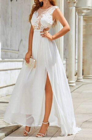 Chiffon Lace Trailing Wedding Large Swing Dress