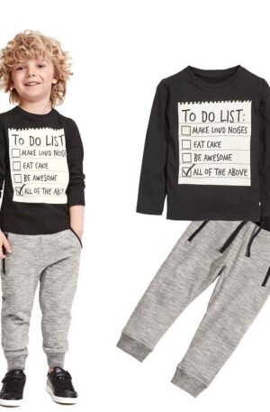 Kids Boys Clothing Set Baby Boy Casual Clothes Spring Autumn Ccotton Long Sleeves T-shirt Pants 2pcs Suit For 3-7 Years