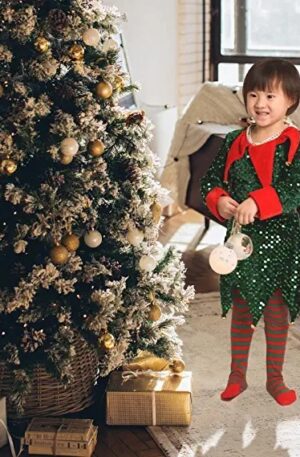 Christmas Kids Clothes Cute Sequin Elf Costumes