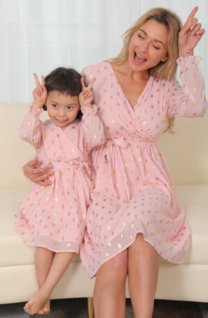 Women Girl Baby Romper Woven Mother And Daughter Sling Dress